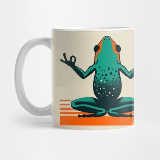 Frog Yoga Retro Minimal Mug